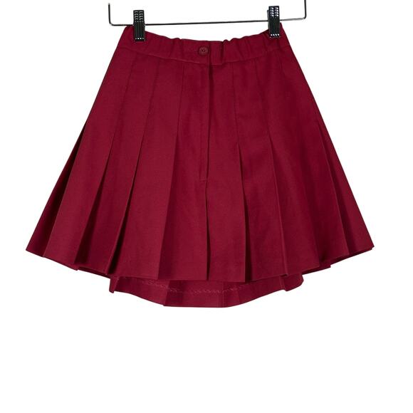 Y2K Vintage IXSPA Skirt Womens 4 Red Pleated Preppy Tennis Golf Mini A-Line - Picture 2 of 3